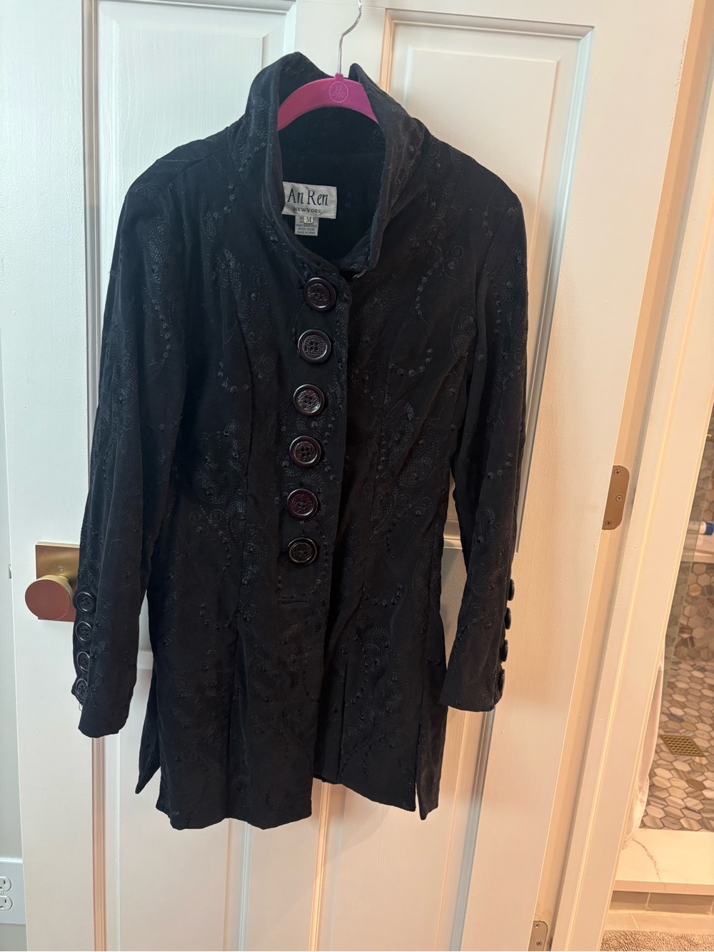 AN REN Textured Button-Front Women's coat - Picture 8 of 8